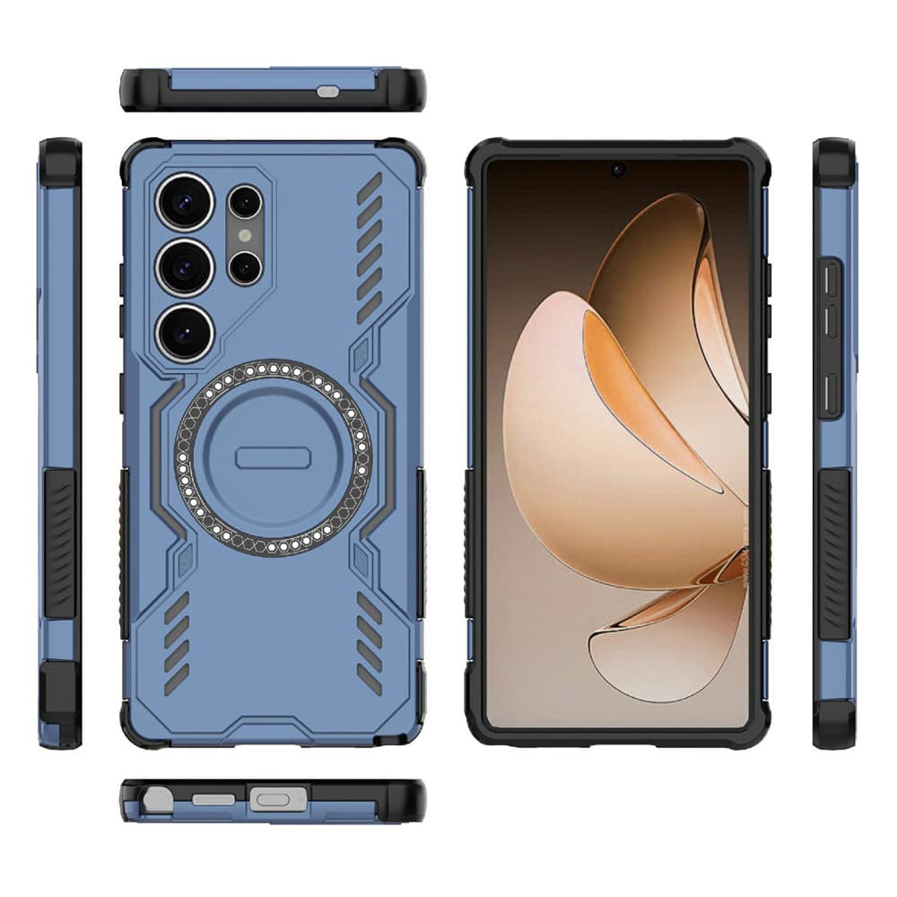 Pouzdro Techsuit ArmorMag pro Samsung Galaxy S25 Ultra modré - náhled 4
