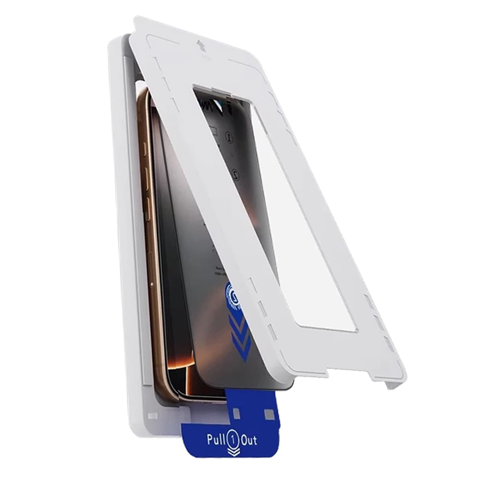 ANANK 2.5D 2X zesílený ochranný kryt displeje s instalační sadou iPhone 15 Pro Max černý - náhled 4