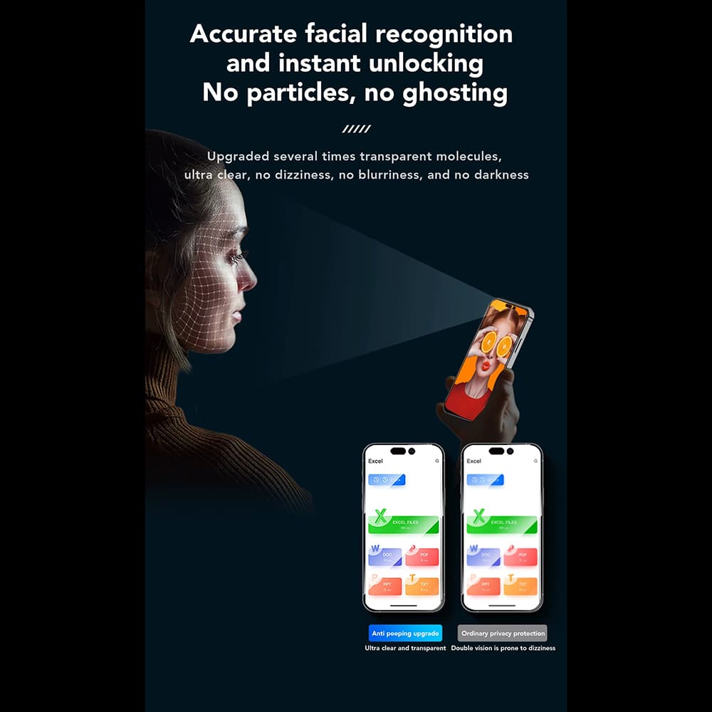 Ochranné sklo ANANK 2.5D Privacy pro iPhone 16 Pro Max černé - náhled 4