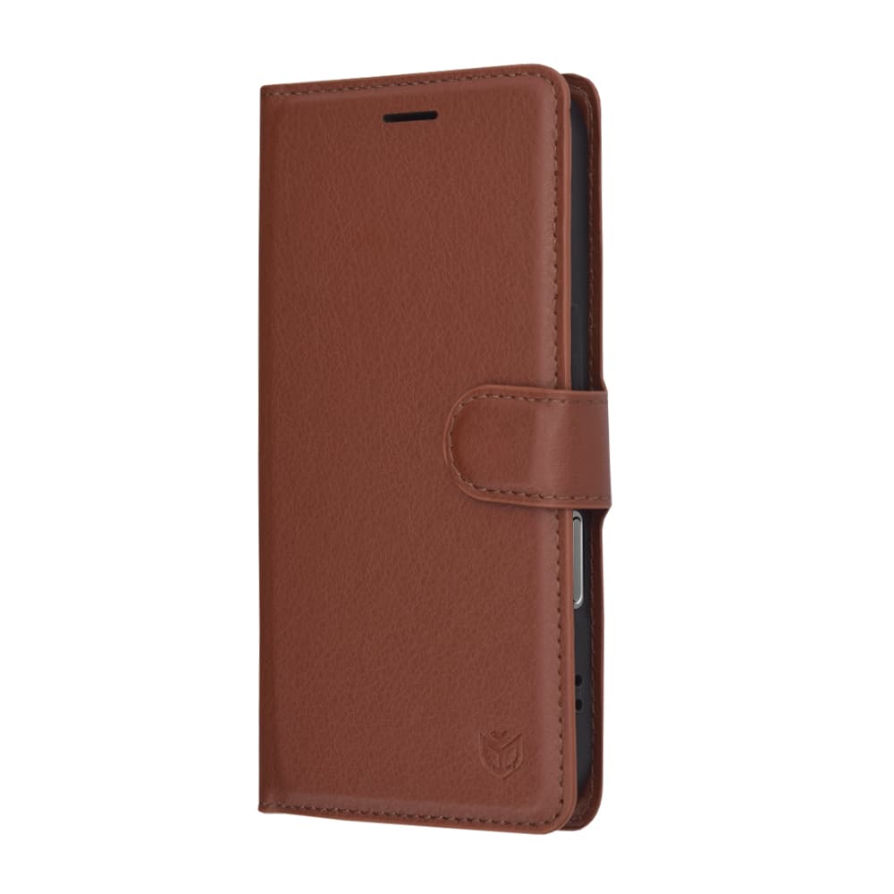 Kožené pouzdro Techsuit iPhone 17 hnědé - náhled 4