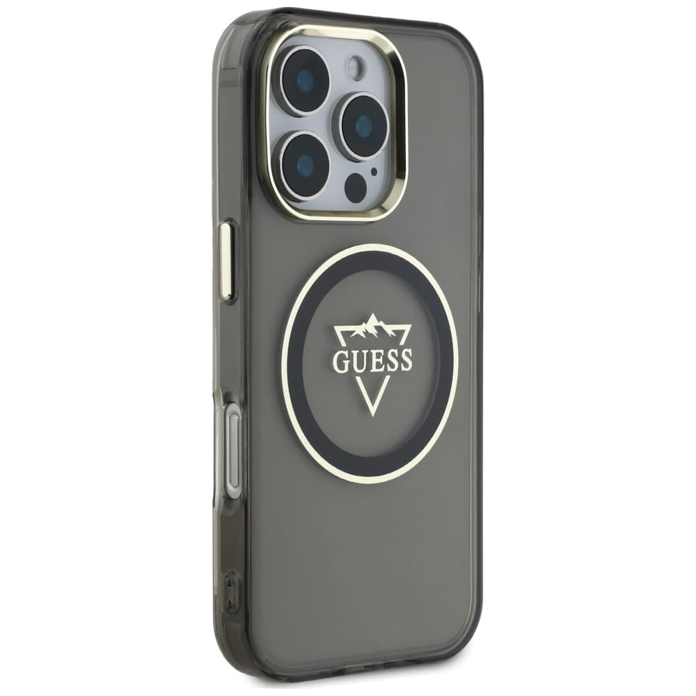 Guess IML Metal Mountain Logo MagSafe iPhone 16 Pro Max černý - náhled 4