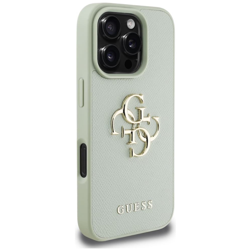 Guess Hardcase Grained Big 4G Logo Small Classic Logo iPhone 16 Pro Max zelená - náhled 4