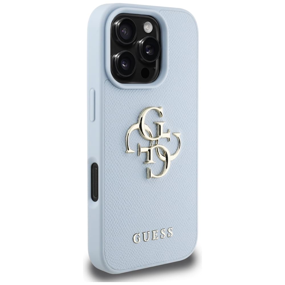 Guess Hardcase Grained Big 4G Logo Small Classic Logo iPhone 16 Pro Max modrá - náhled 4