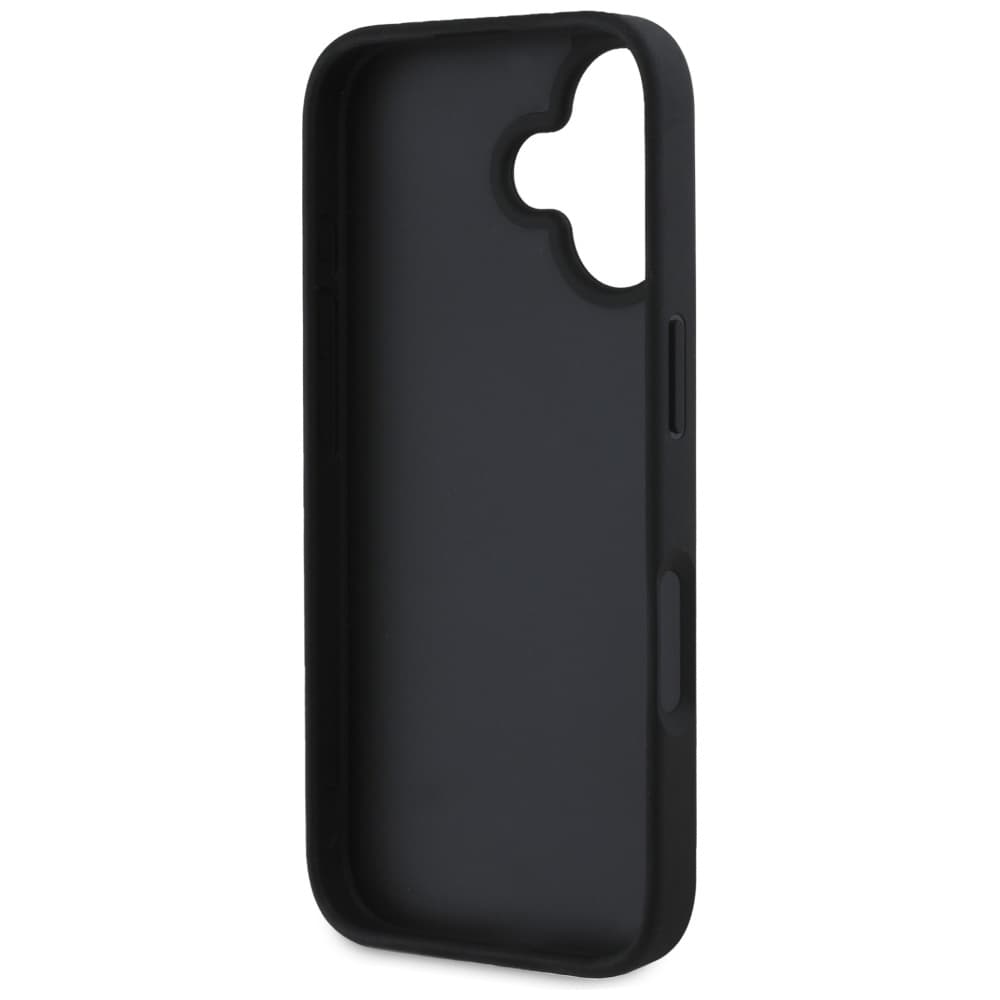 Guess Leather Hot Stamp 4G Pattern Triangle Metal Logo iPhone 16 černá - náhled 4