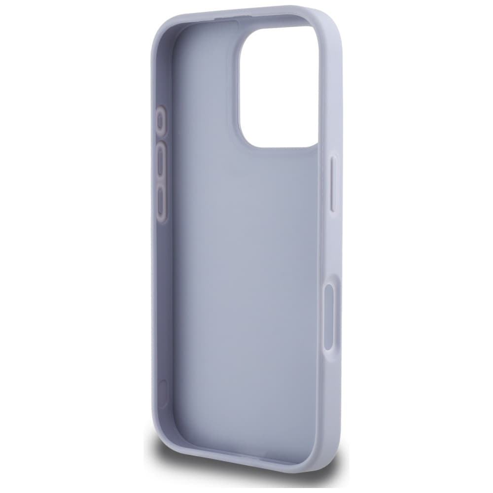 Guess Leather Hot Stamp 4G Pattern Triangle Metal Logo iPhone 16 Pro Max světle fialová - náhled 4