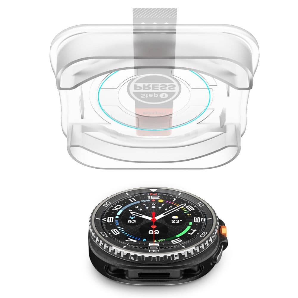Spigen Glas.tR EZ Fit (2 pack) Samsung Galaxy Watch8 Classic Čirý - náhled 4