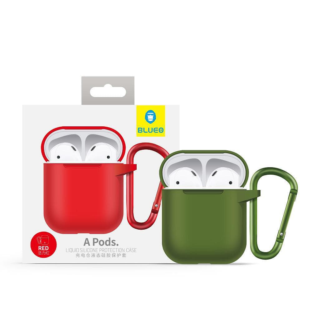 Blueo Liquid Silicone ochranné pouzdro pro AirPods 1 zelené - náhled 4