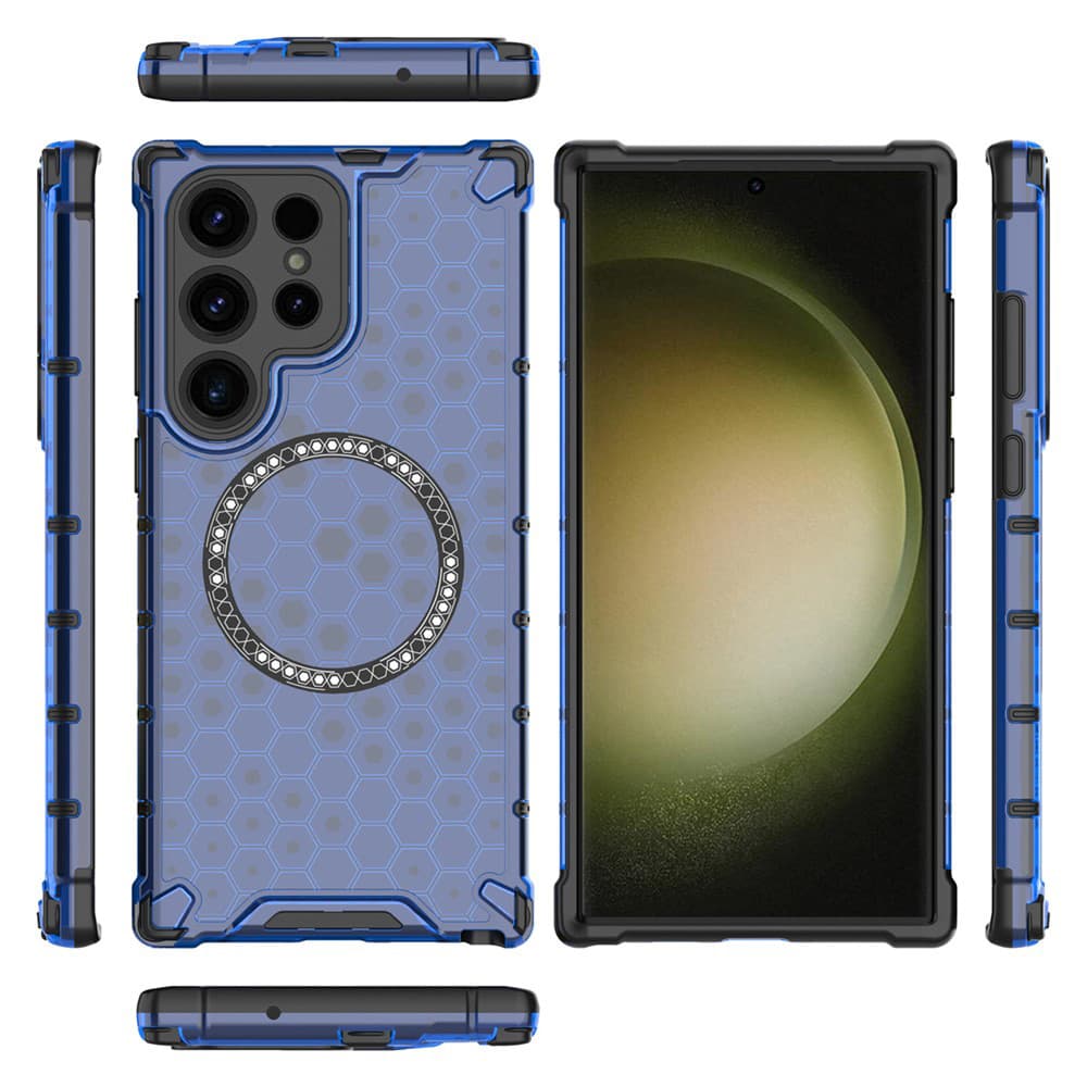 Techsuit HoneyComb Shield MagSafe pro Samsung Galaxy S25 Ultra modrá - náhled 4