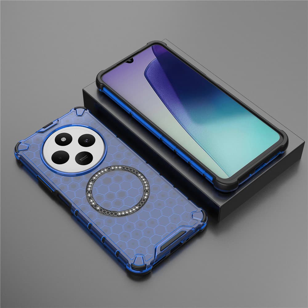 Techsuit HoneyComb Shield MagSafe pro Xiaomi Redmi 14C Poco C75 modrá - náhled 4