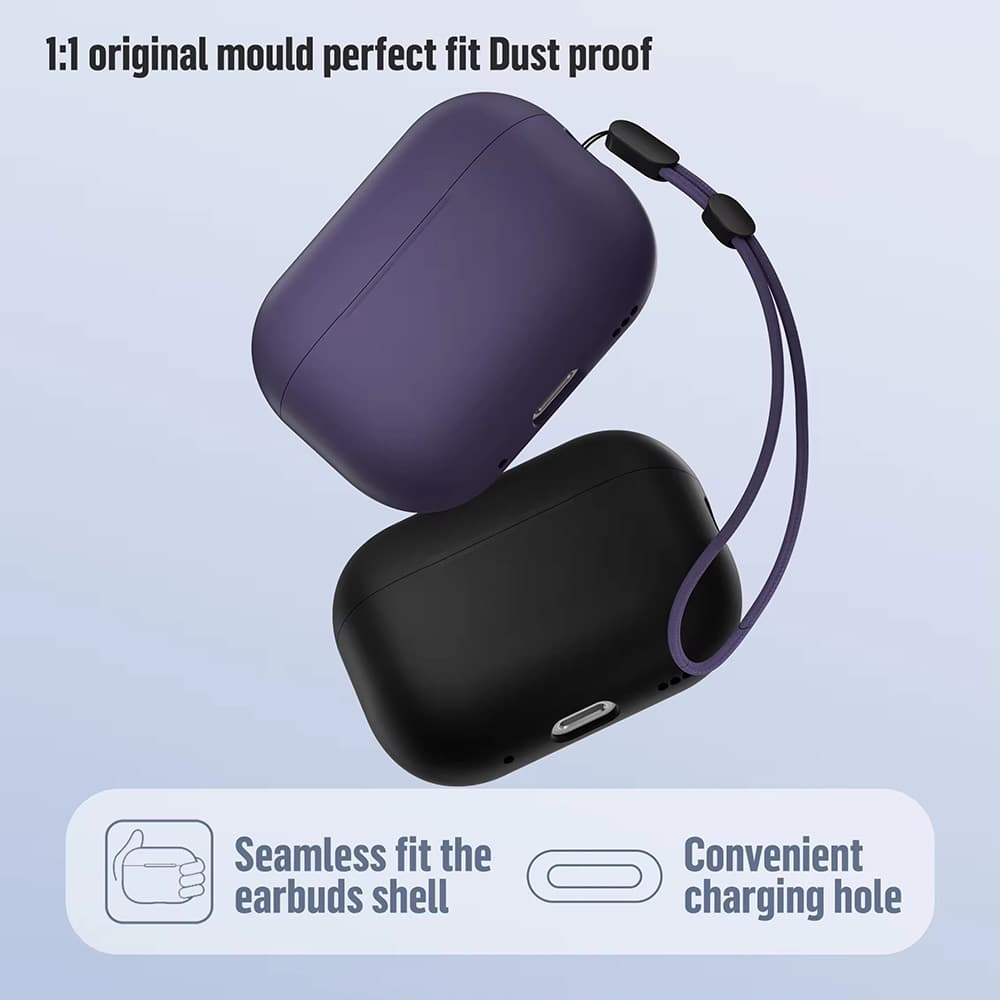 Blueo Liquid Silicone ochranné pouzdro pro AirPods Pro 2 pískově růžová - náhled 4