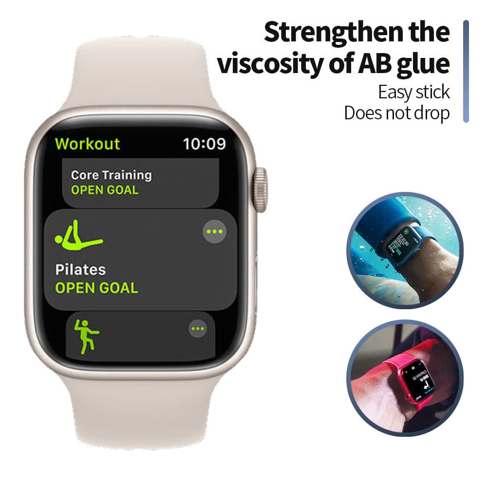 Blueo ochrana displeje High Molecule s lokátorem Apple Watch 7 8 (45mm) černá - náhled 4