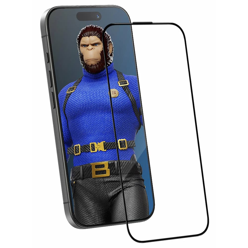 Blueo Crystal Anti-Scratch sklo iPhone 15 Pro černé - náhled 4
