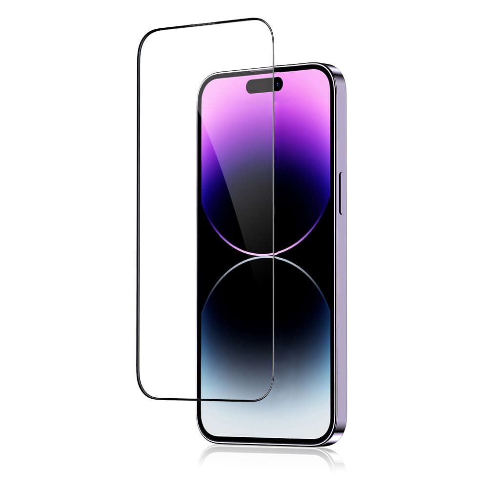 Blueo ochranné sklo proti rozbití iPhone 15 Pro černé - náhled 4