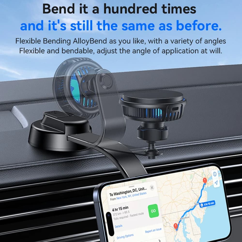 Yesido Car Holder s bezdrátovým nabíjením C311 na palubní desku černý - náhled 4
