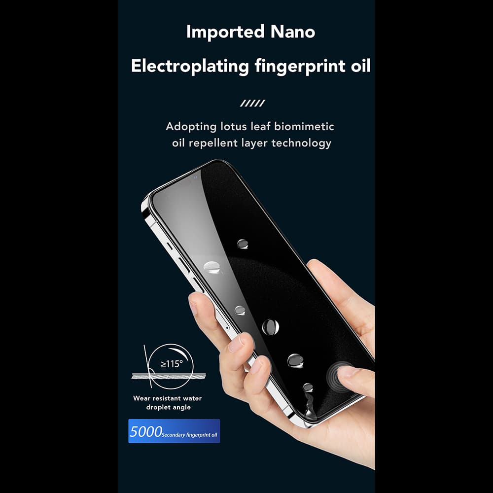 ANANK 2.5D 1X Zesílený 360° Privacy Ochranné sklo iPhone 16 Černá - náhled 4