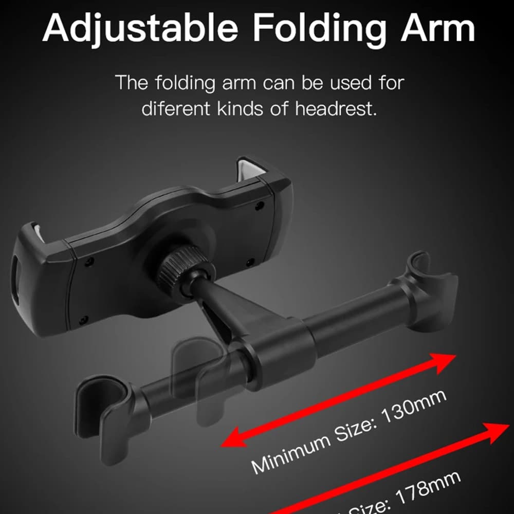 Yesido Car Holder C29 pro zadní sedadlo silikonový klip 360 4-10 palců černý - náhled 4