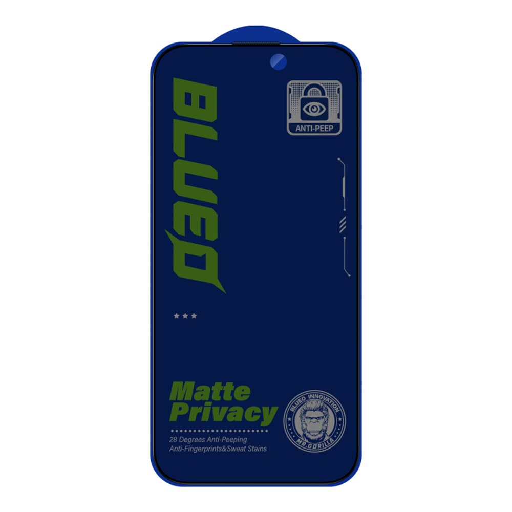 Blueo Anti-Peep Privacy sklo iPhone 15 Pro matná černá - náhled 4