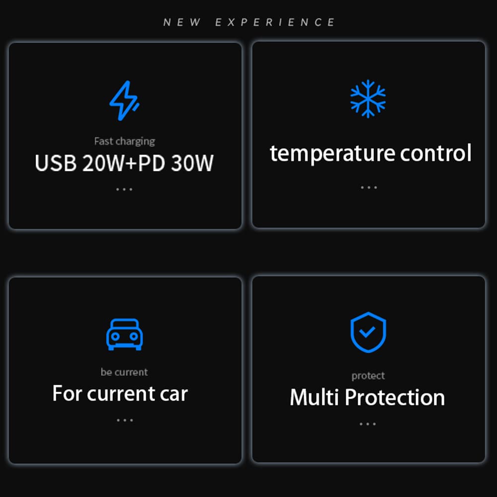 Yesido Car Charger Y64 Dvouportový USB-A + Type-C 50W Rychlé nabíjení Černá - náhled 4