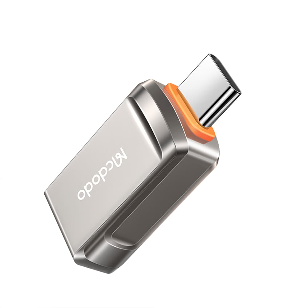 Mcdodo – OTG adaptér (OT-8730) – USB na Type-C, slitina zinku, 5,0 Gbps – tmavě šedá - náhled 4