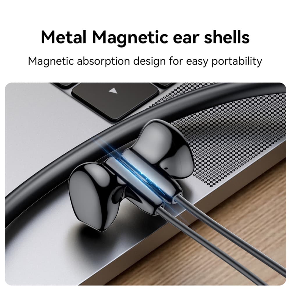 Yesido bezdrátová sluchátka YSP21 magnetická nákrčník Bluetooth černá - náhled 4