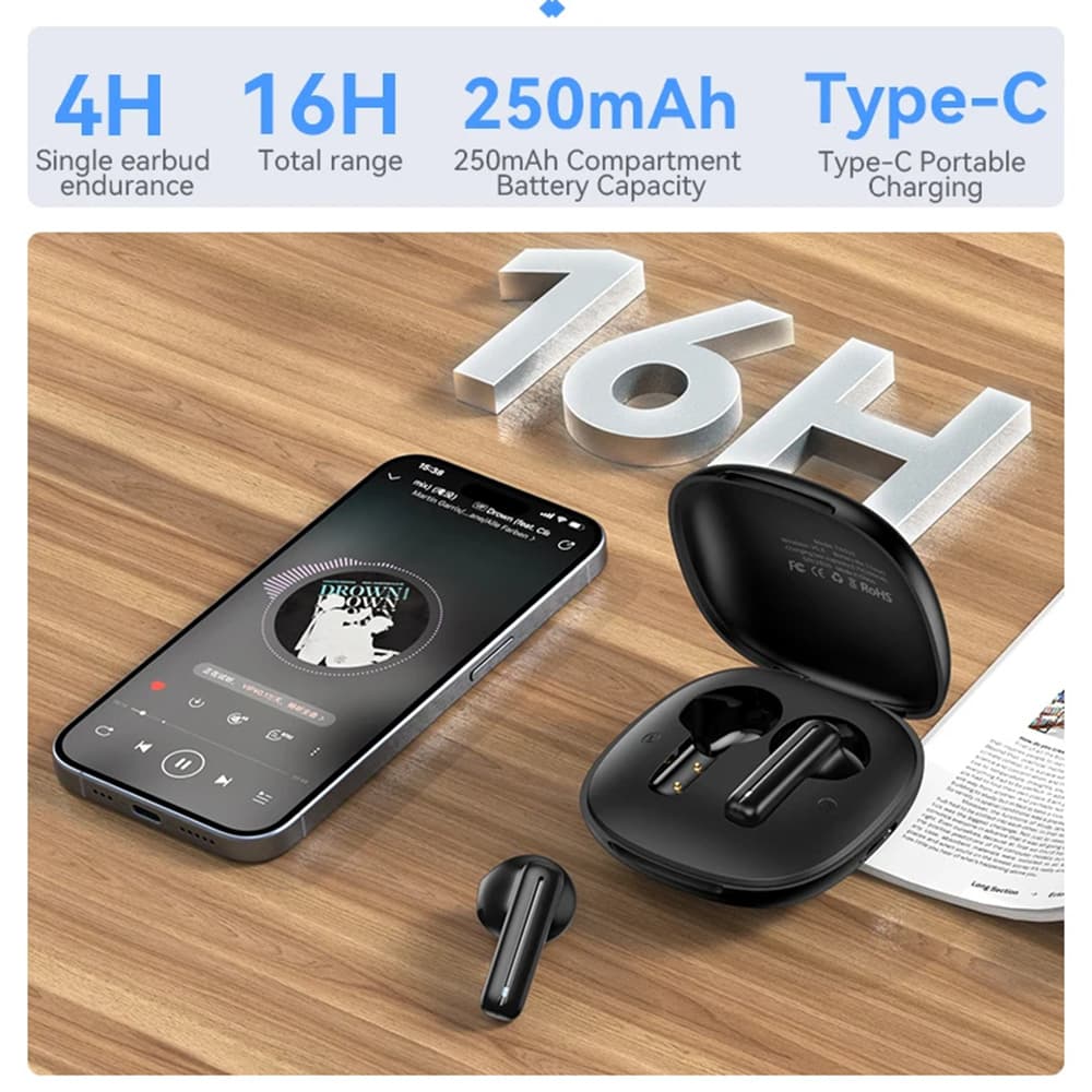 Yesido bezdrátová sluchátka TWS25 s mikrofonem Bluetooth černá - náhled 4