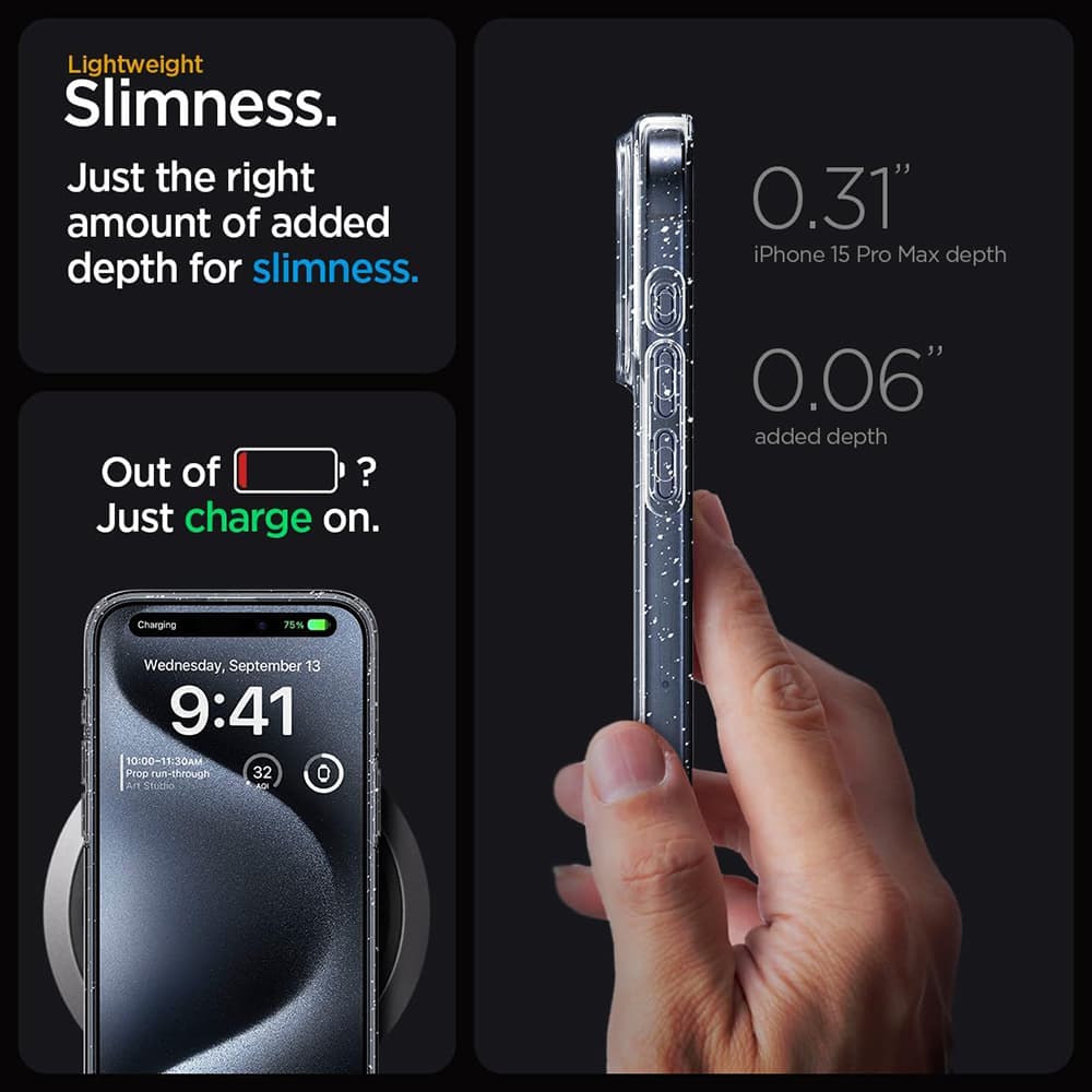 Techsuit SparkleSkin Series iPhone 17 průhledný obal - náhled 4