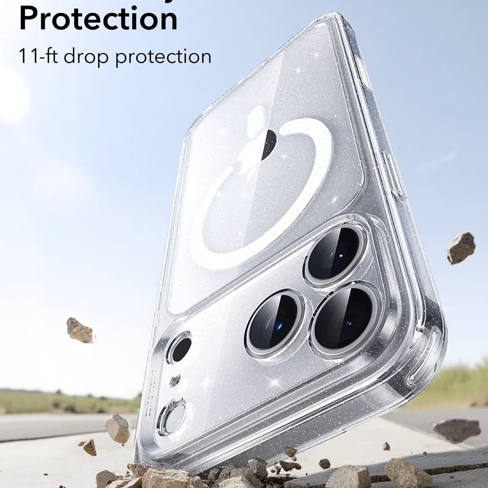 ESR Classic Hybrid HaloLock pro iPhone 17 Pro Max čirý třpytivý - náhled 4