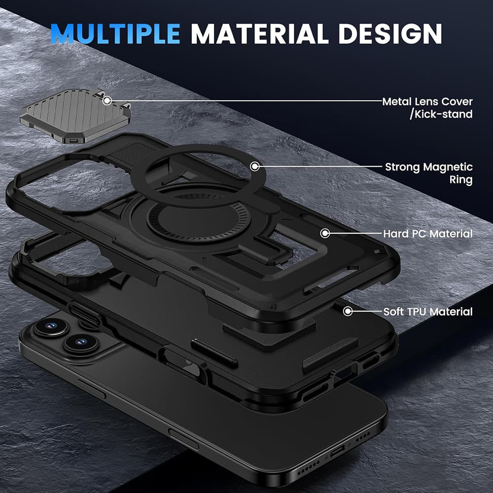 Pouzdro Techsuit CamVault MagSafe pro iPhone 17 černé - náhled 4