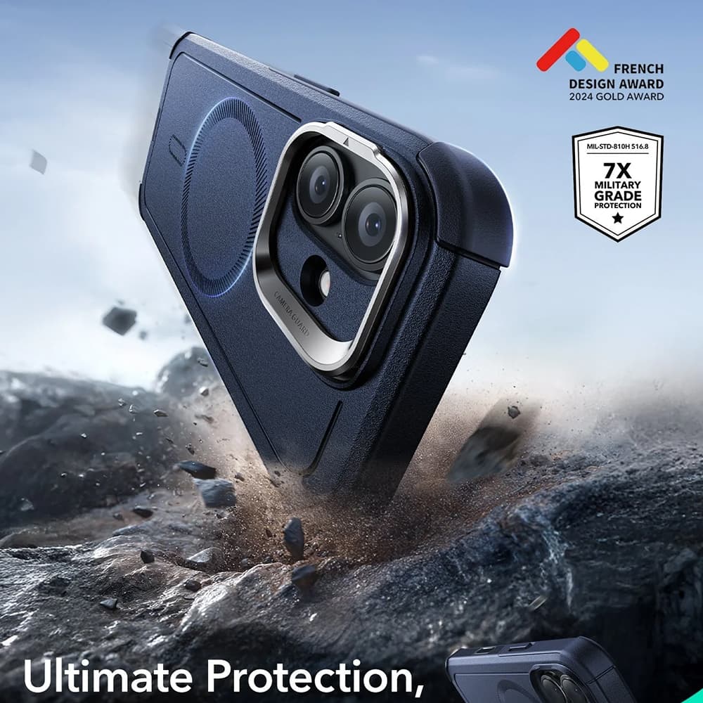 ESR Cyber Armor Kickstand pro iPhone 17 modrá - náhled 4