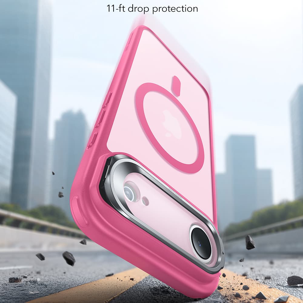 ESR Classic Hybrid HaloLock Kickstand pro iPhone 17 Air Růžová Mlha - náhled 4