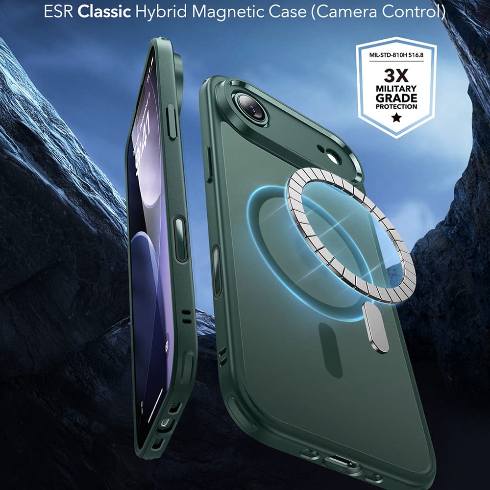 ESR Classic Hybrid HaloLock pro iPhone 17 Air Zelená Mlha - náhled 4