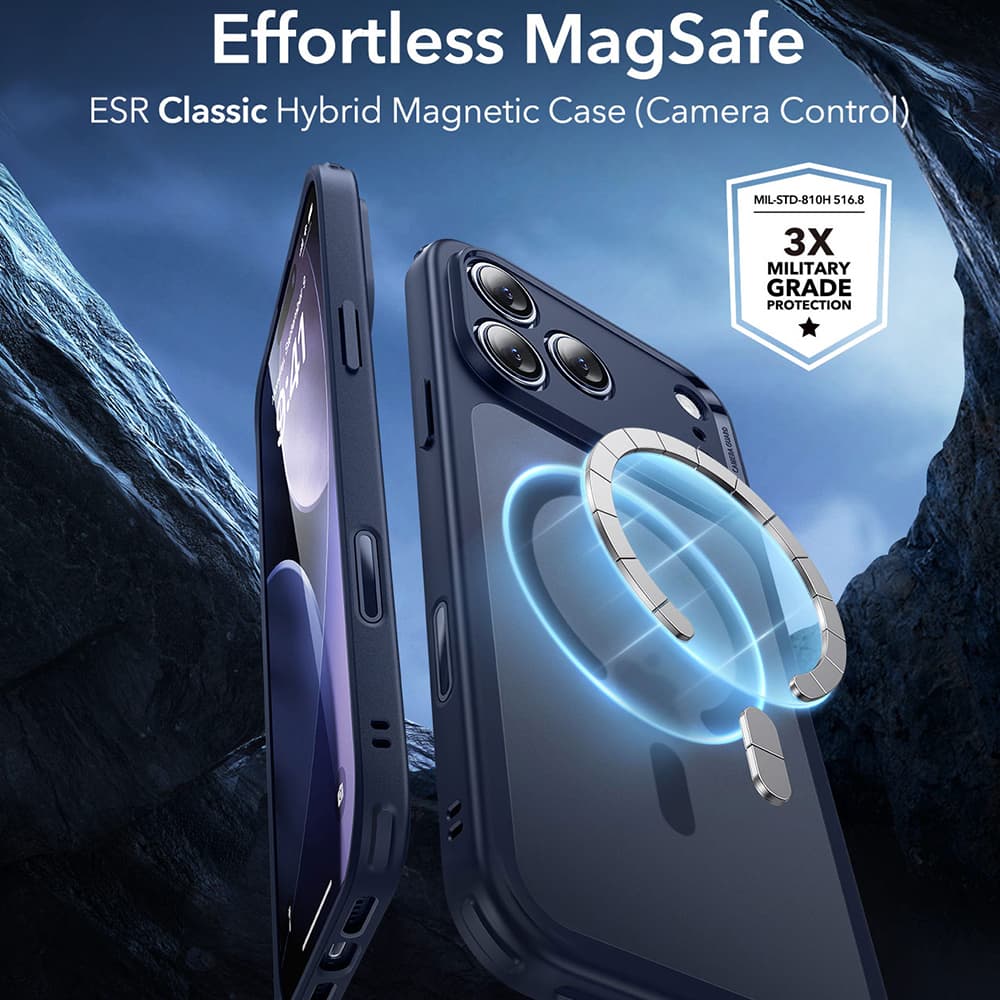 ESR - Classic Hybrid HaloLock - iPhone 17 Pro - matně modrá - náhled 4