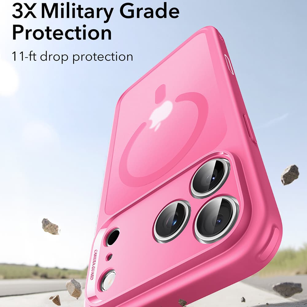 ESR Classic Hybrid HaloLock pro iPhone 17 Pro v matně růžové - náhled 4