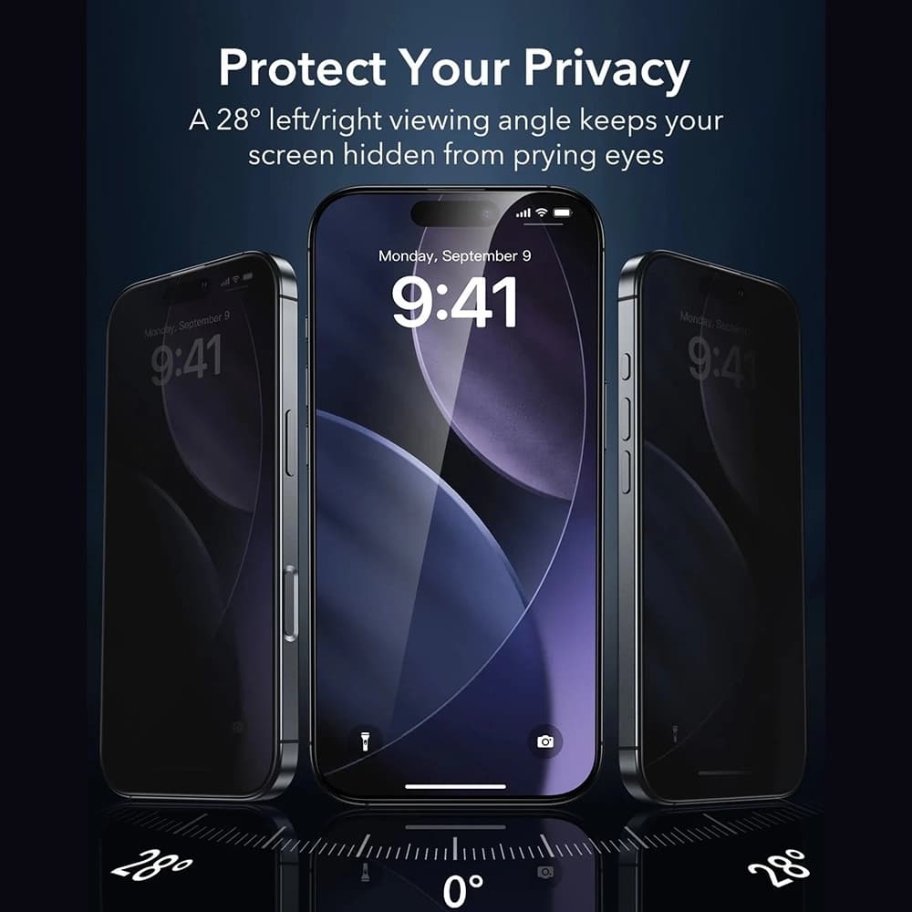 ESR Privacy Armorite ochranné sklo UltraFit (3 ks) iPhone 17 Air černá - náhled 4