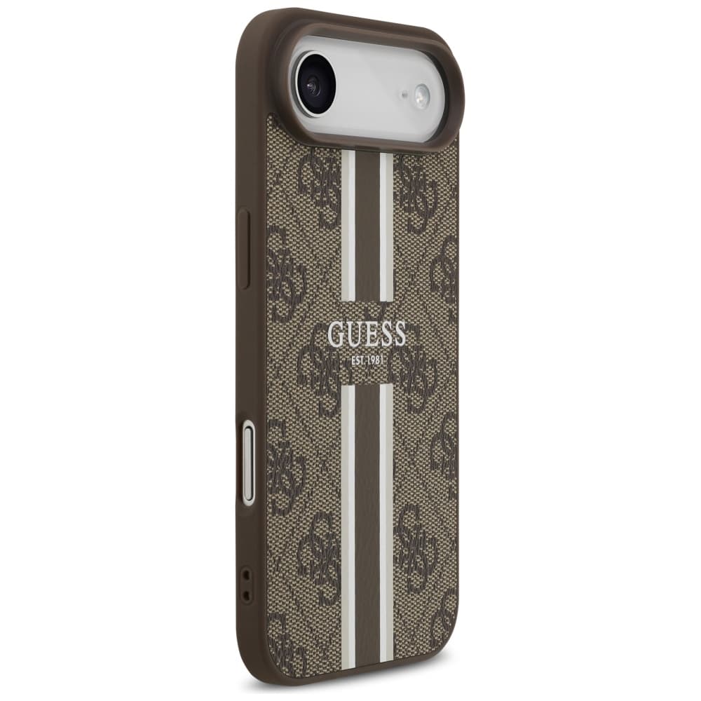 Guess Hardcase 4G Printed Stripes MagSafe iPhone 17 Air hnědý - náhled 4