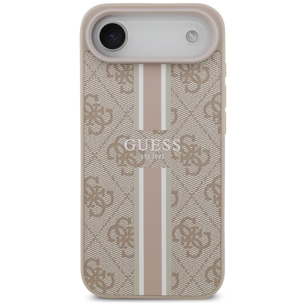 Guess Hardcase 4G Printed Stripes MagSafe iPhone 17 Air růžová - náhled 4