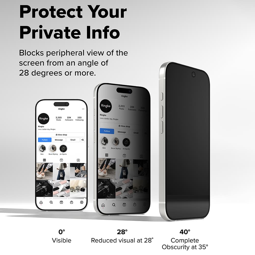 Ringke Easy Slide Privacy tvrzené sklo (2 ks) iPhone 17 černá - náhled 4