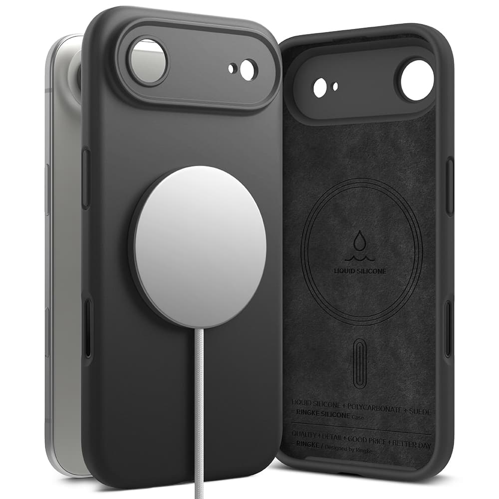 Ringke Silicone Magnetic MagSafe pro iPhone 17 Air černý - náhled 4
