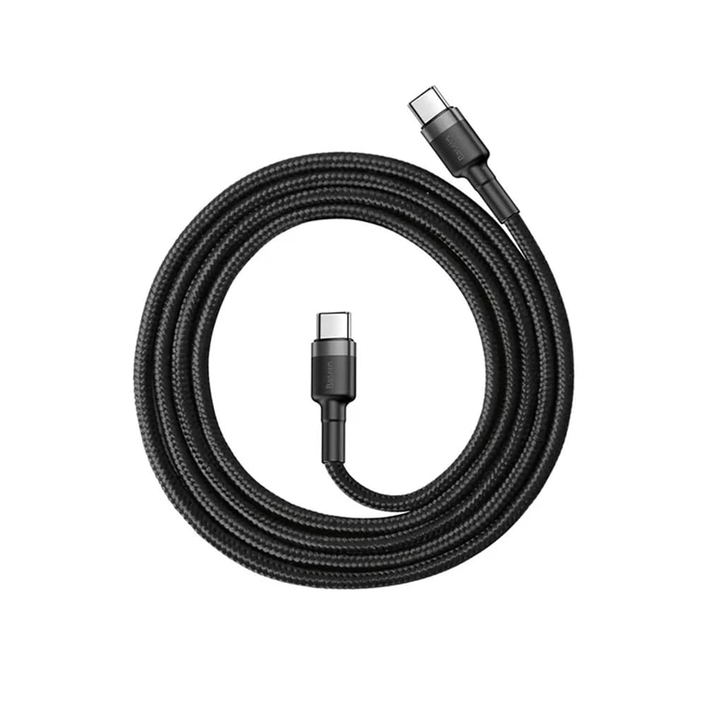 Baseus - (balení 3 ks) datový kabel Cafule (E0418501) - rychlonabíjecí, USB-C na USB-C, 60W, 2m - černá / šedá - náhled 4