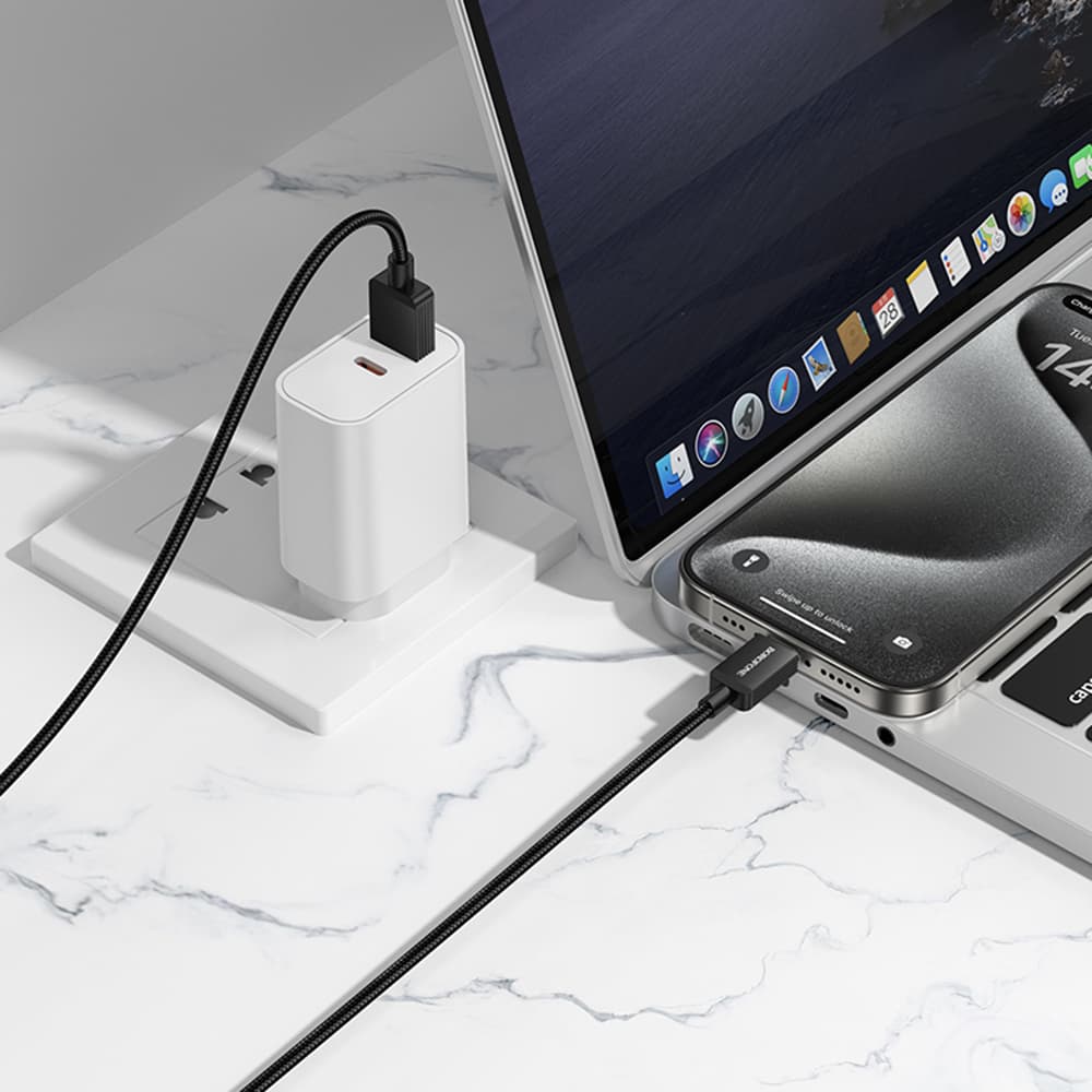 Borofone datový kabel Placer Series BX120 USB na Type-C 3A 1m černý - náhled 4