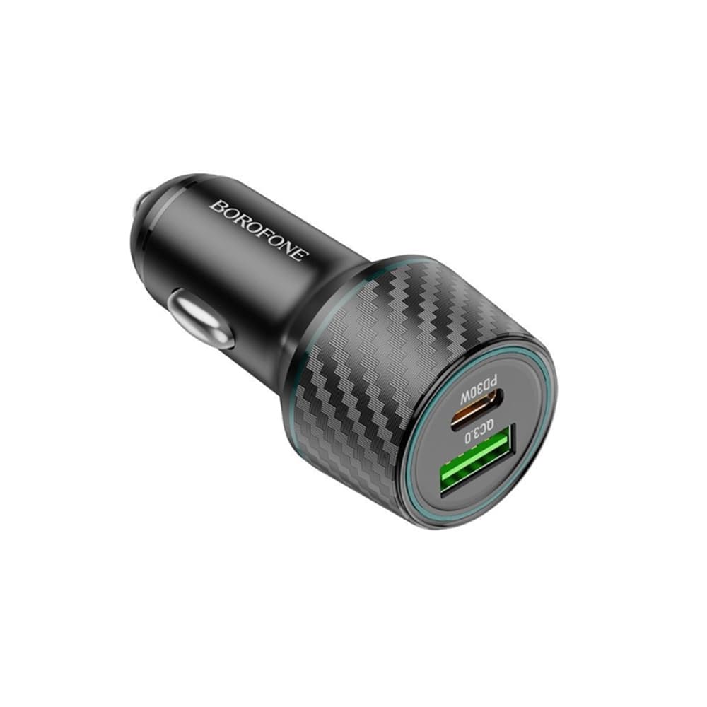 Borofone nabíječka do auta Brilliant BZ21 USB Type-C PD30W QC3.0 48W černá - náhled 4