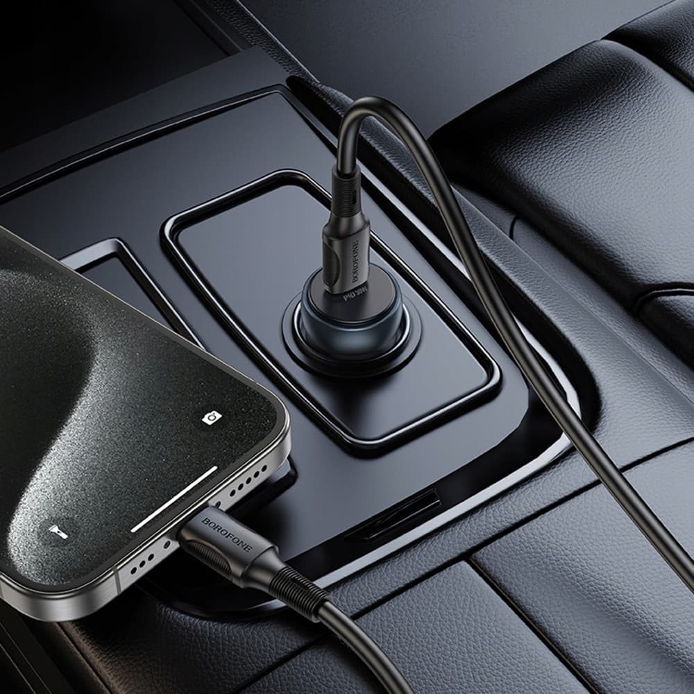 Borofone autonabíječka Fresh BZ32 Type-C rychlonabíjení 30W kovově šedá - náhled 4