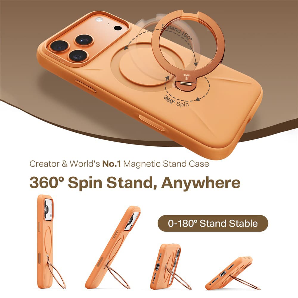 Torras QPRO Silicone Series iPhone 17 Pro Max Oranžová - náhled 4
