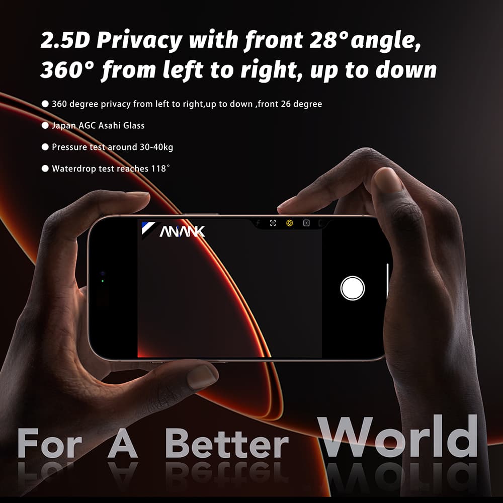 ANANK 2.5D 5X Zesílený 360° Ochranný Kryt Displeje iPhone 17 Air Černý - náhled 4
