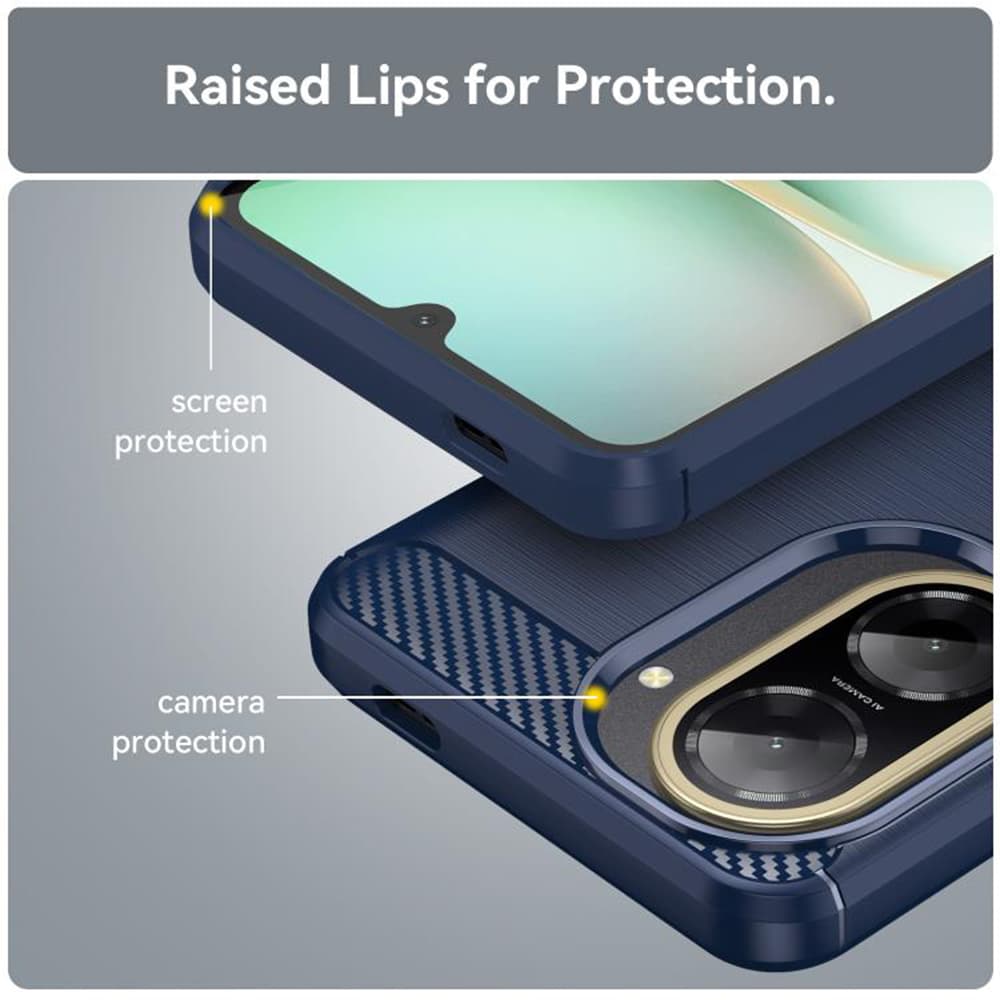 Techsuit Carbon Silicone pro Xiaomi Redmi A5 4G Standard modrá - náhled 4