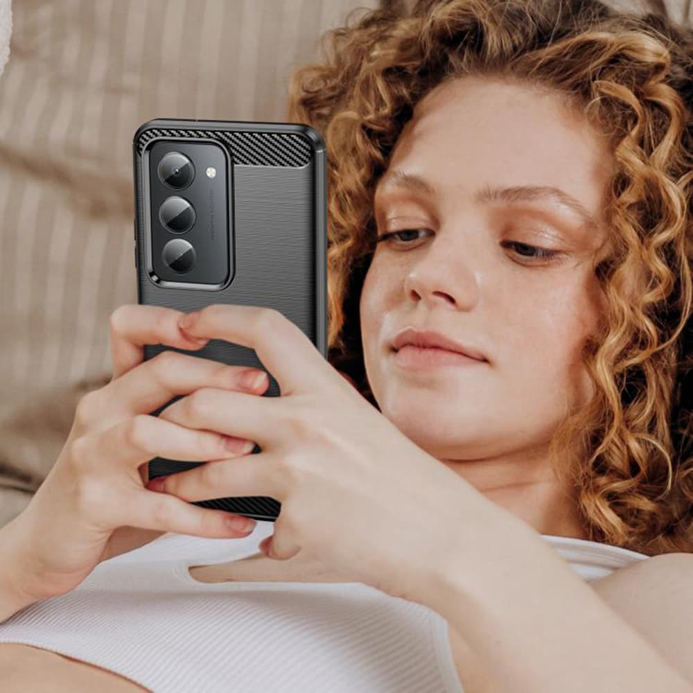 Techsuit Carbon Silicone pro Xiaomi Redmi 15 4G / 5G černý - náhled 4