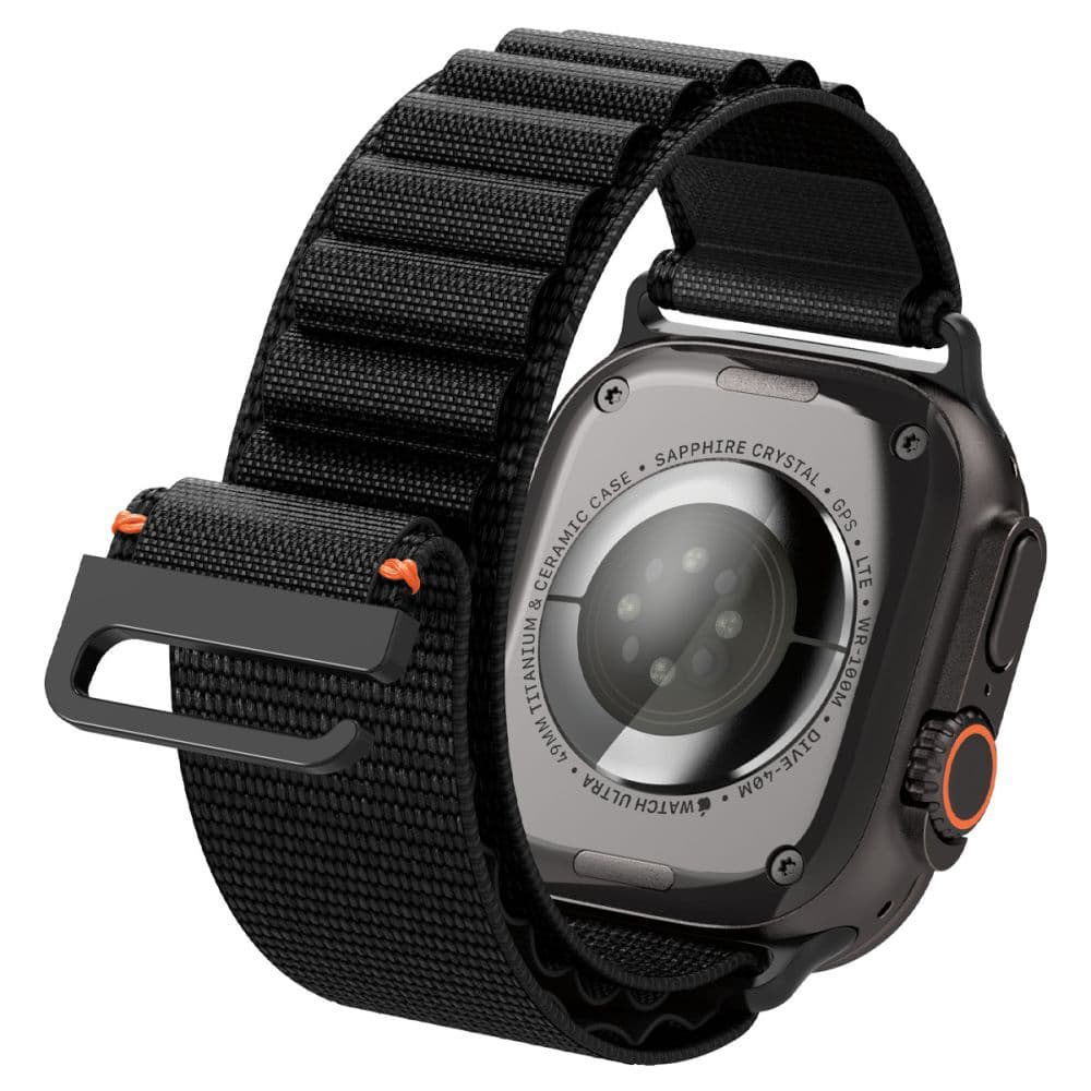 Spigen - řemínek k hodinkám (WBF1) - Apple Watch 6 / 7 / 8 / 9 / 10 / SE / SE 2 / Ultra / Ultra 2 / Ultra 3 (44/45/46/49mm) - černý - náhled 4