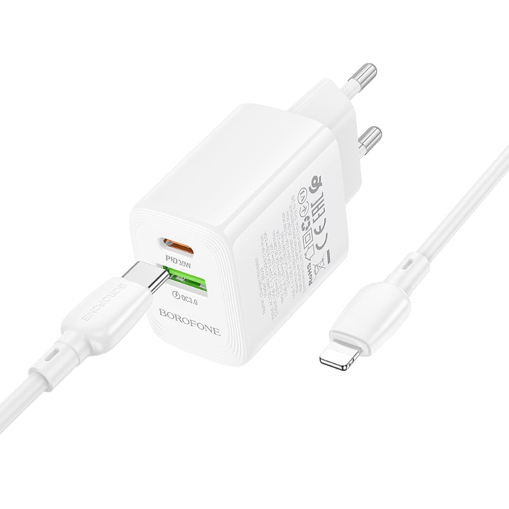 Borofone Fuente BN29 síťová nabíječka PD30W GaN bílá - náhled 4