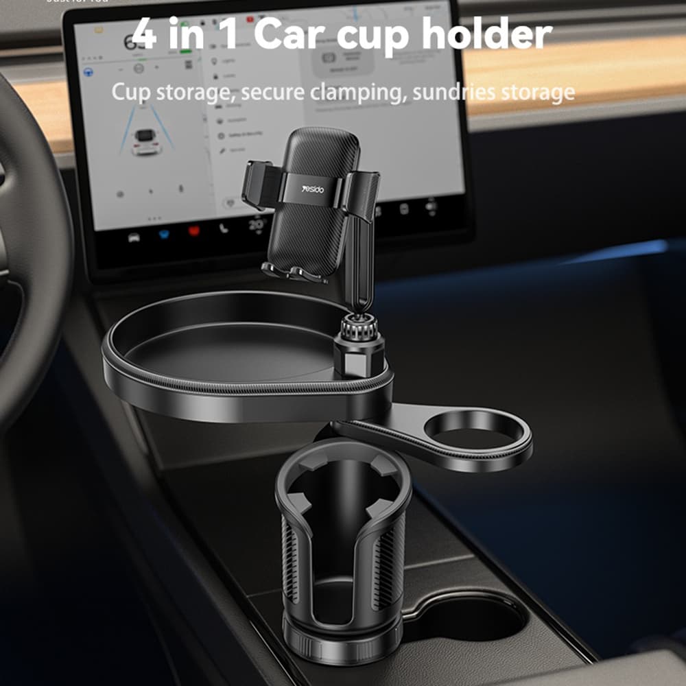 Yesido Car Holder 4v1 C274 Držák na telefon a drobnosti černý - náhled 4