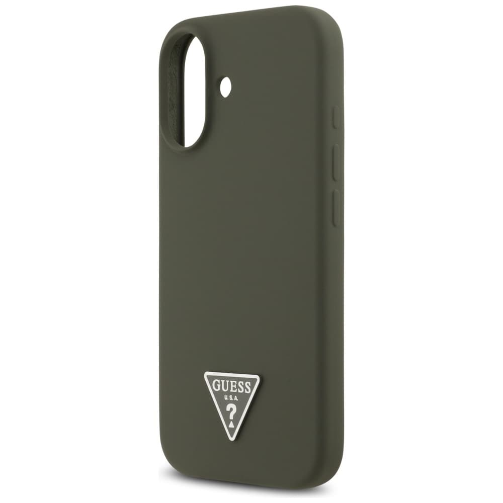 Guess Silicone Triangle Logo MagSafe iPhone 17 Khaki - náhled 4